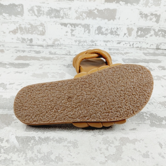 New SEYCHELLES LOW KEY TAN LEATHER Minimal Luxe Slide Sandals W5 - Picture 8 of 12